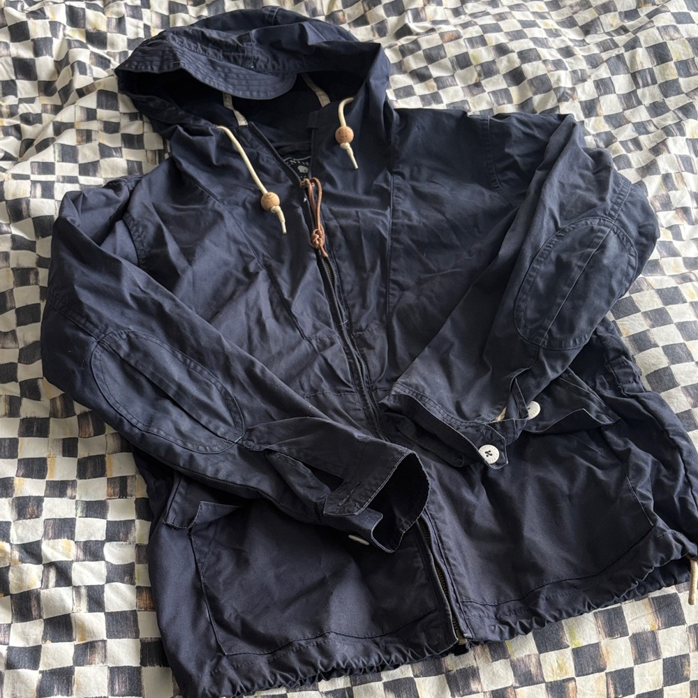 Penfield Dark Blue Hooded Raincoat